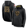 Friene B.Ravens #89 Mark Andrews Player Black Salute to Service Pullover Hoodie Stitched Jerseys