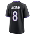 Friene B.Ravens #8 Lamar Jackson Black Alternate Game Stitched Jerseys