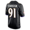 Friene B.Ravens #91 Trey Hendrickson Player Black Alternate Home Game Stitched Jerseys