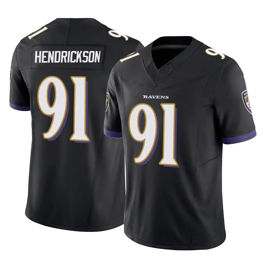 Friene B.Ravens #91 Trey Hendrickson Player Black Vapor F.U.S.E. Limited Stitched Jerseys