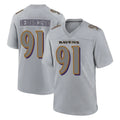 Friene B.Ravens #91 Trey Hendrickson Player Gray Replica Game Stitched Jerseys