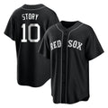 Friene B.Red Sox #10 Trevor Story Player Black Home Game Stitched Jerseys