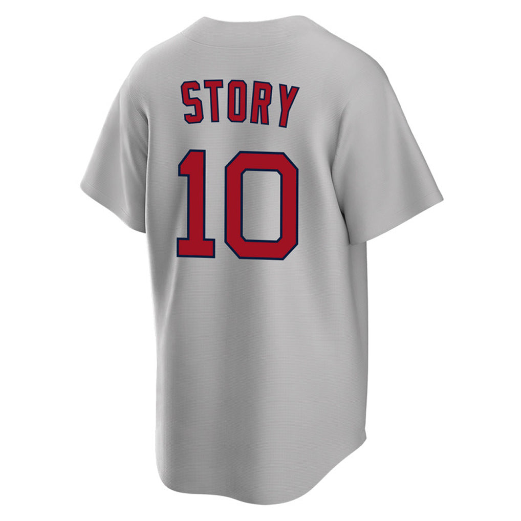 Friene B.Red Sox #10 Trevor Story Player Gray Road Home Game Stitched Jerseys