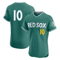 Friene B.Red Sox #10 Trevor Story Player Green City Connect Limited Elite Home Game Stitched Jerseys