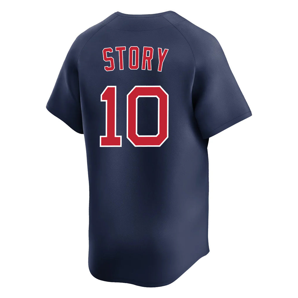 Friene B.Red Sox #10 Trevor Story Player Navy Limited Home Game Stitched Jerseys