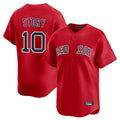 Friene B.Red Sox #10 Trevor Story Player Red Limited Home Game Stitched Jerseys