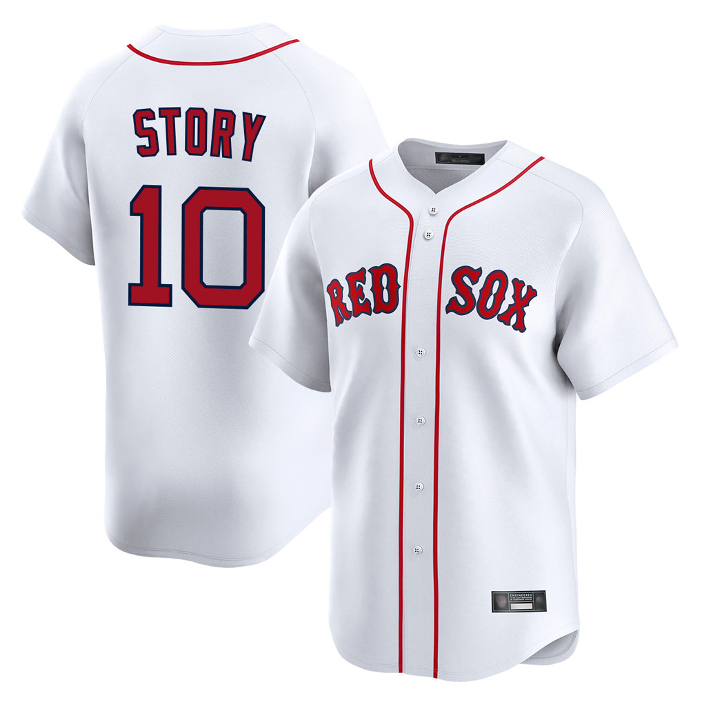 Friene B.Red Sox #10 Trevor Story Player White Limited Home Game Stitched Jerseys