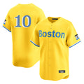 Friene B.Red Sox #10 Trevor Story Player Yellow Limited Home Game Stitched Jerseys