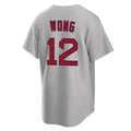 Friene B.Red Sox #12 Connor Wong Player Gray Road Home Game Stitched Jerseys
