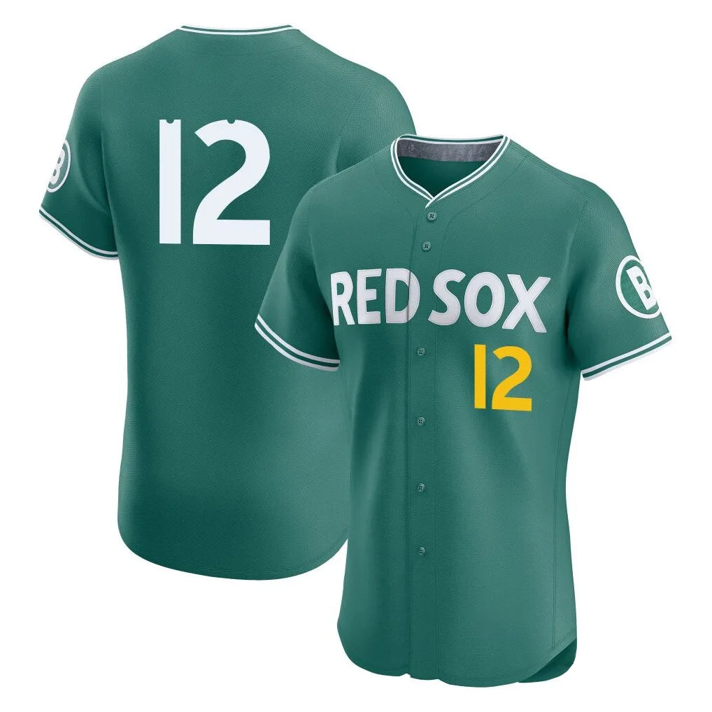 Friene B.Red Sox #12 Connor Wong Player Green City Connect Limited Elite Home Game Stitched Jerseys