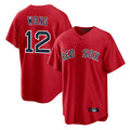 Friene B.Red Sox #12 Connor Wong Player Red Home Game Stitched Jerseys