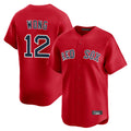 Friene B.Red Sox #12 Connor Wong Player Red Limited Home Game Stitched Jerseys