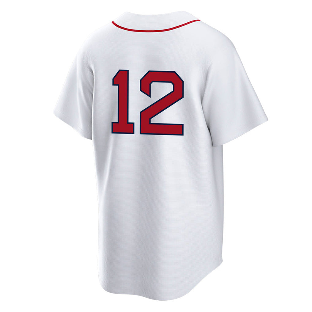 Friene B.Red Sox #12 Connor Wong Player White Home Game Stitched Jerseys