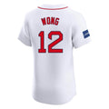 Friene B.Red Sox #12 Connor Wong Player White Limited Elite Home Game Stitched Jerseys