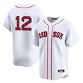Friene B.Red Sox #12 Connor Wong Player White Limited Home Game Stitched Jerseys