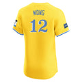 Friene B.Red Sox #12 Connor Wong Player Yellow Limited Elite Home Game Stitched Jerseys