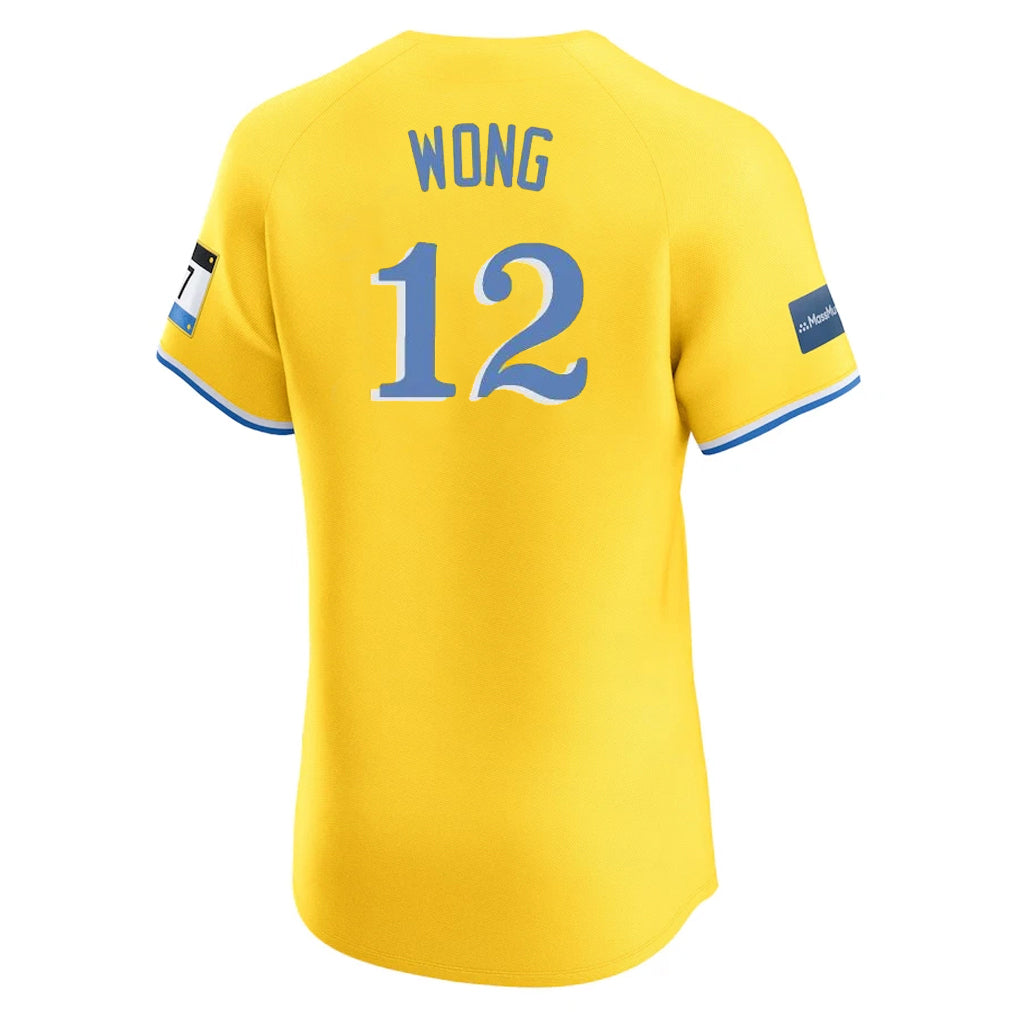Friene B.Red Sox #12 Connor Wong Player Yellow Limited Elite Home Game Stitched Jerseys