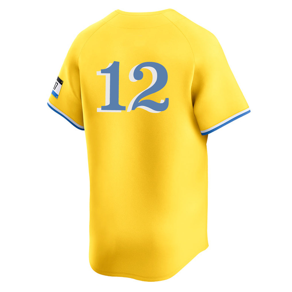 Friene B.Red Sox #12 Connor Wong Player Yellow Limited Home Game Stitched Jerseys