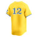 Friene B.Red Sox #12 Connor Wong Player Yellow Limited Home Game Stitched Jerseys