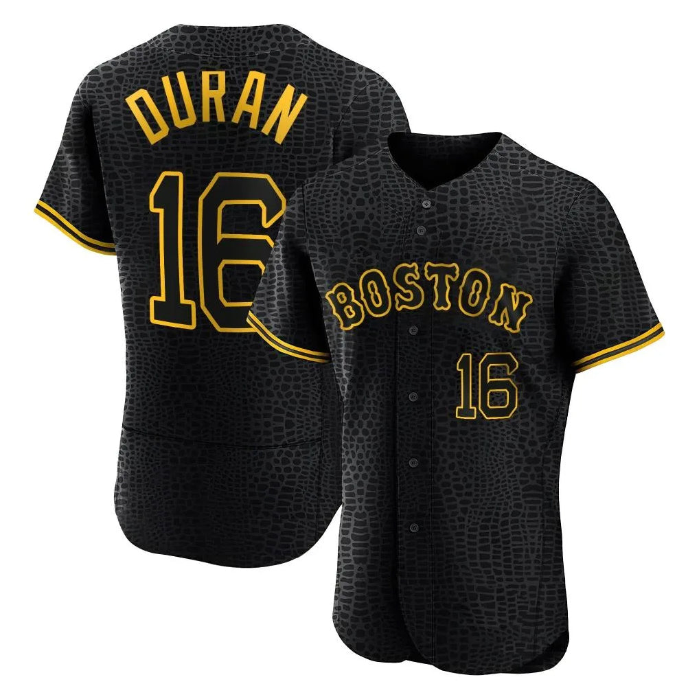 Friene B.Red Sox #16 Jarren Duran Player Black Snake Skin City Limited Elite Home Stitched Jerseys