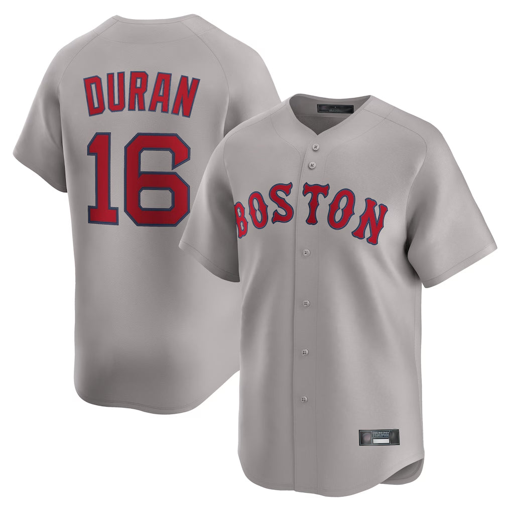 Friene B.Red Sox #16 Jarren Duran Player Gray Road Limited Home Game Stitched Jerseys