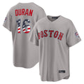 Friene B.Red Sox #16 Jarren Duran Player Gray Road USA 250 Fourth of July Home Game Stitched Jerseys