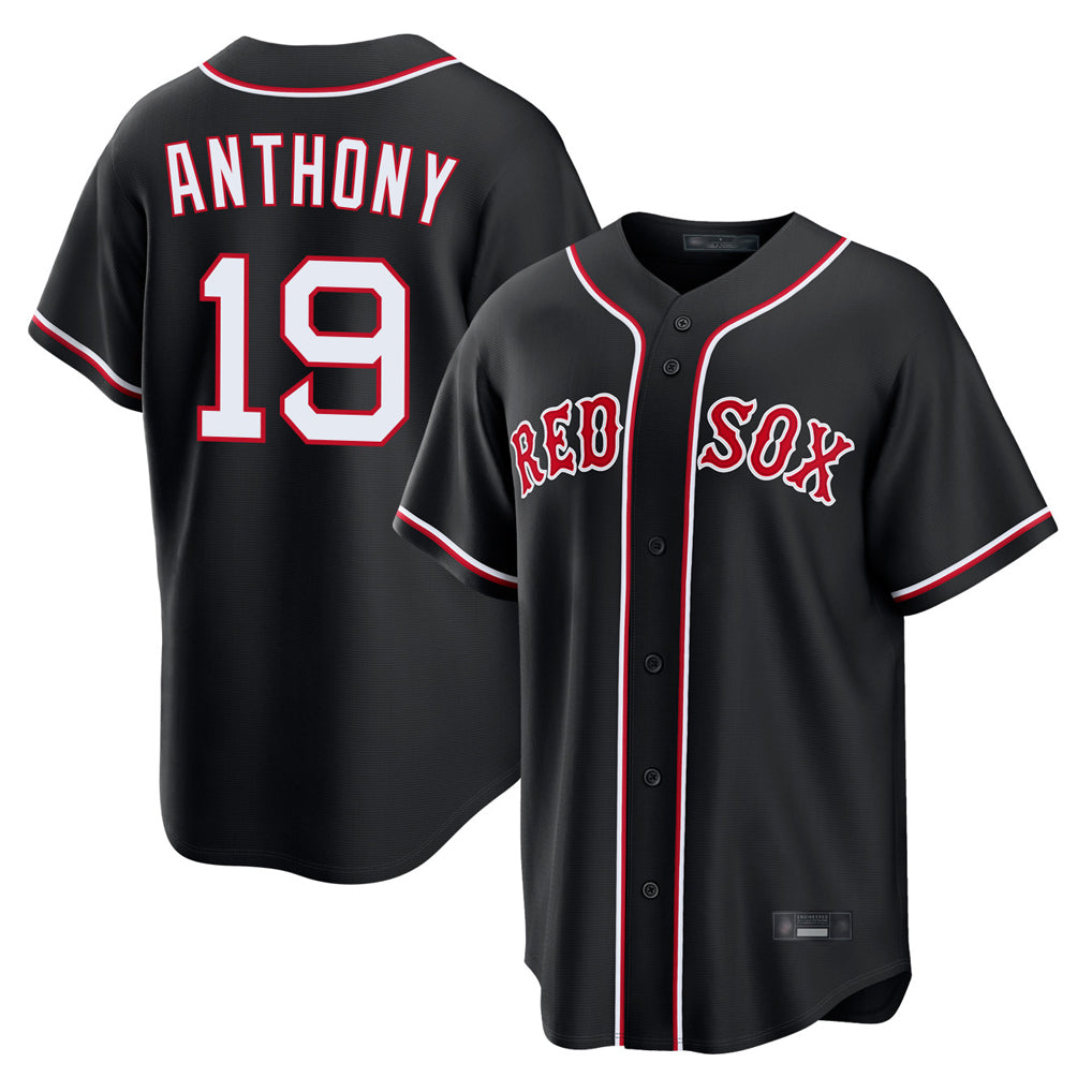 Friene B.Red Sox #19 Roman Anthony Player Black Out Home Game Stitched Jerseys
