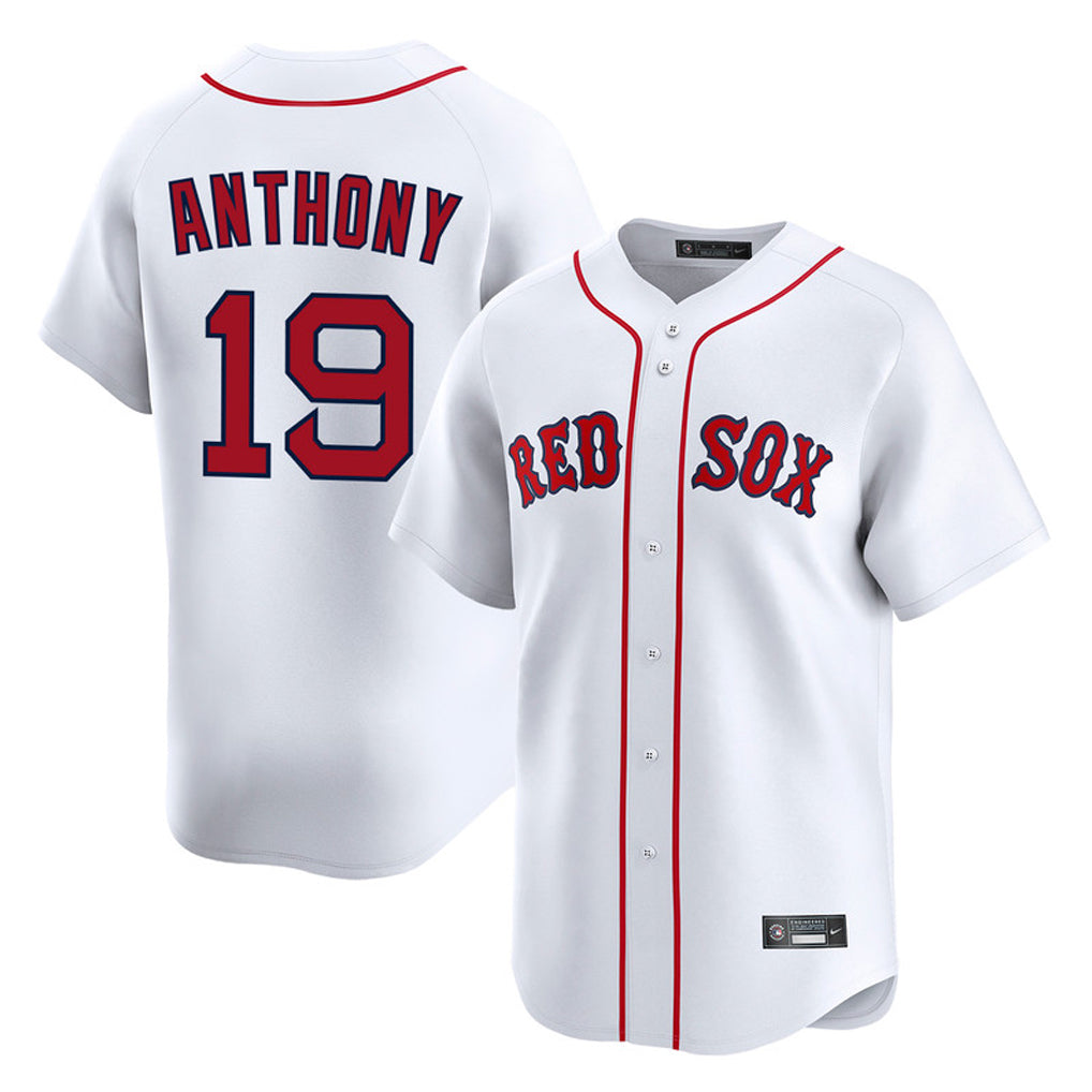 Friene B.Red Sox #19 Roman Anthony Player White Limited Home Game Stitched Jerseys