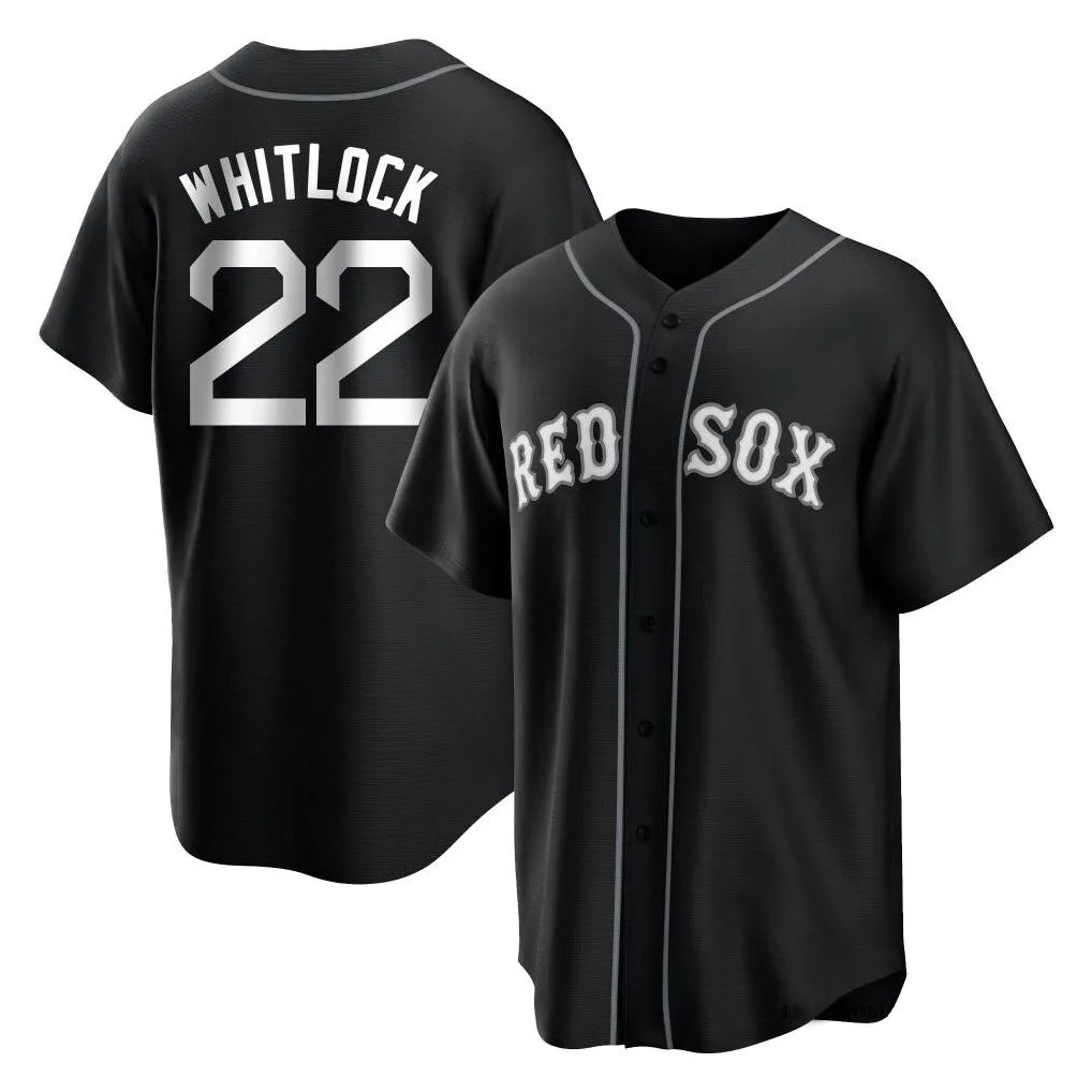 Friene B.Red Sox #22 Garrett Whitlock Player Black Home Game Stitched Jerseys