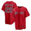 Friene B.Red Sox #22 Garrett Whitlock Player Red Home Game Stitched Jerseys