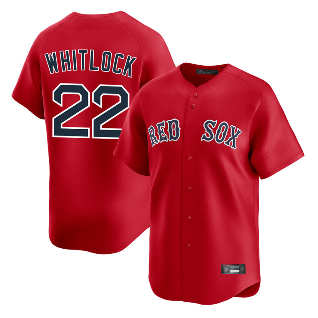 Friene B.Red Sox #22 Garrett Whitlock Player Red Limited Home Game Stitched Jerseys