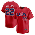 Friene B.Red Sox #22 Garrett Whitlock Player Red USA World Classic Home Game Stitched Jerseys