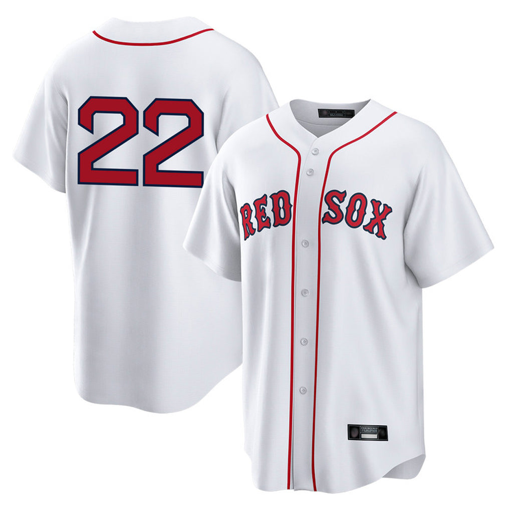Friene B.Red Sox #22 Garrett Whitlock Player White Home Game Stitched Jerseys