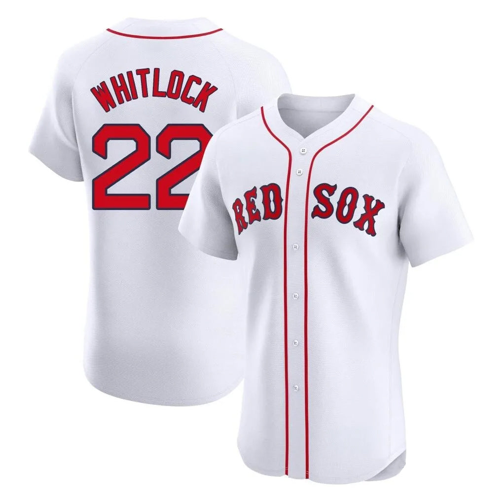 Friene B.Red Sox #22 Garrett Whitlock Player White Limited Elite Home Game Stitched Jerseys
