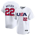 Friene B.Red Sox #22 Garrett Whitlock Player White USA World Classic Home Game Stitched Jerseys