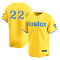 Friene B.Red Sox #22 Garrett Whitlock Player Yellow Limited Home Game Stitched Jerseys