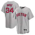 Friene B.Red Sox #34 David Ortiz Player Gray Road Home Game Stitched Jerseys