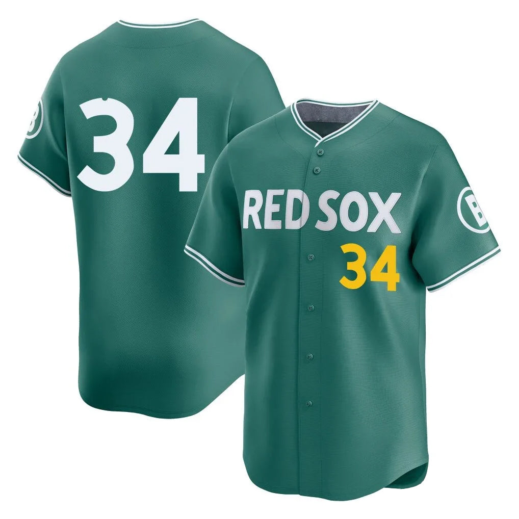 Friene B.Red Sox #34 David Ortiz Player Green City Connect Limited Home Game Stitched Jerseys