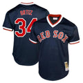 Friene B.Red Sox #34 David Ortiz Player Navy Cooperstown Collection Mesh T-shirt Home Stitched Jerseys