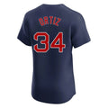 Friene B.Red Sox #34 David Ortiz Player Navy Limited Elite Home Game Stitched Jerseys