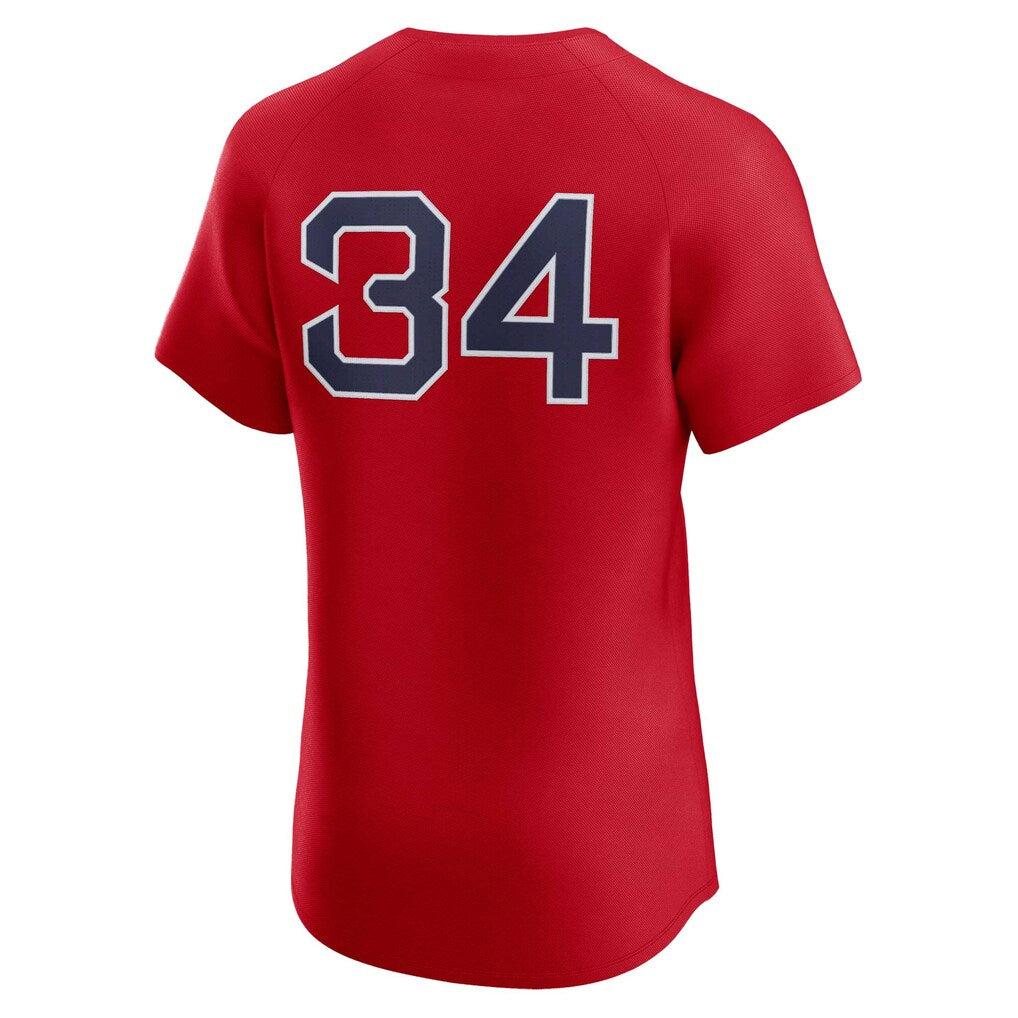 Friene B.Red Sox #34 David Ortiz Player Red Limited Elite Home Game Stitched Jerseys