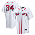 Friene B.Red Sox #34 David Ortiz Player White Home Game Stitched Jerseys