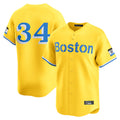 Friene B.Red Sox #34 David Ortiz Player Yellow Limited Home Game Stitched Jerseys