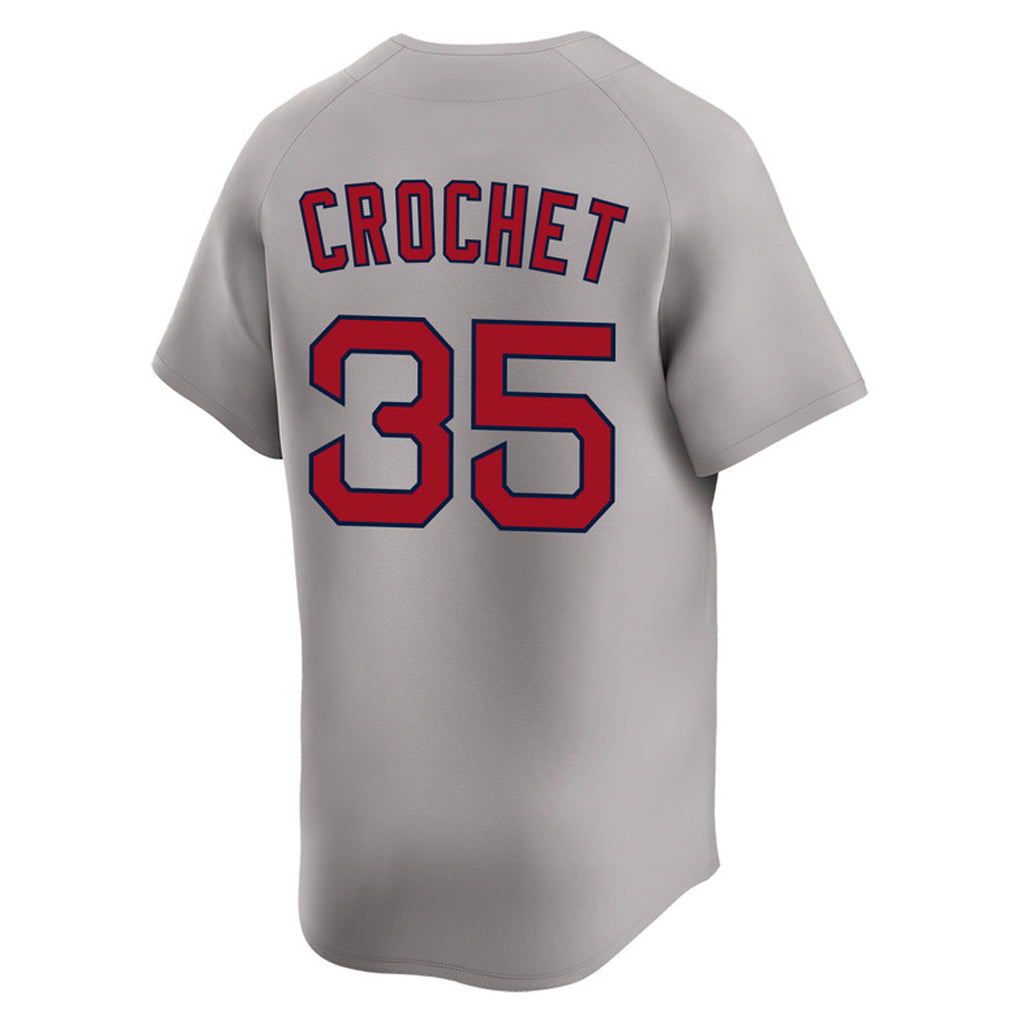 Friene B.Red Sox #35 Garrett Crochet Player Gray Road Limited Home Game Stitched Jerseys