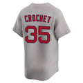 Friene B.Red Sox #35 Garrett Crochet Player Gray Road Limited Home Game Stitched Jerseys