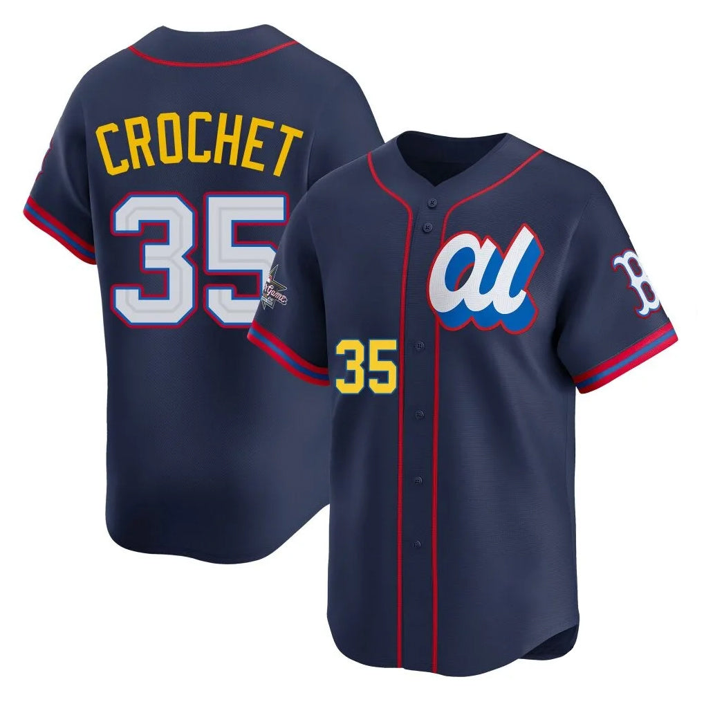 Friene B.Red Sox #35 Garrett Crochet Player Navy American League All-Star Edition Game Stitched Jerseys