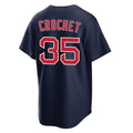 Friene B.Red Sox #35 Garrett Crochet Player Navy Home Game Stitched Jerseys