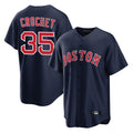 Friene B.Red Sox #35 Garrett Crochet Player Navy Home Game Stitched Jerseys