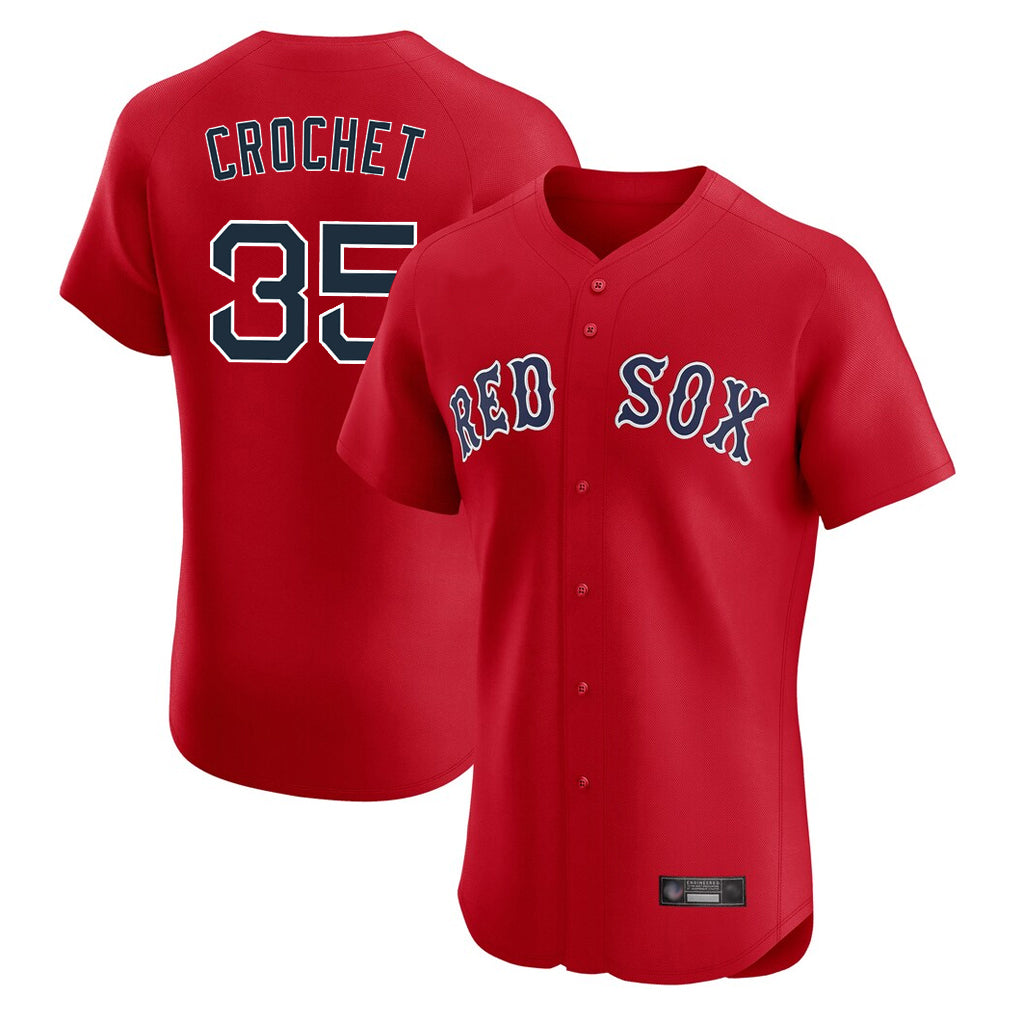 Friene B.Red Sox #35 Garrett Crochet Player Red Limited Elite Home Game Stitched Jerseys