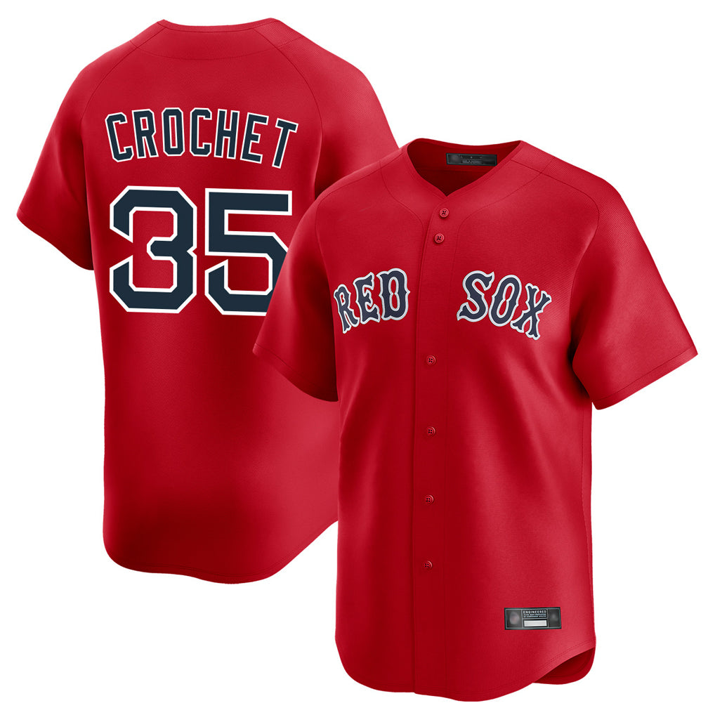 Friene B.Red Sox #35 Garrett Crochet Player Red Limited Home Game Stitched Jerseys